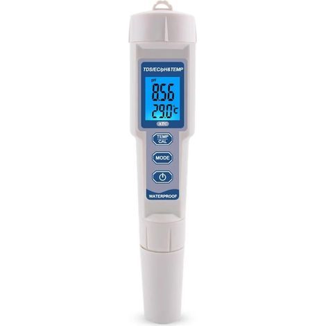Appareil de mesure numérique 4 en 1 (pH/TDS/EC/température) pour piscines, eau potable et aquariums (1/5)