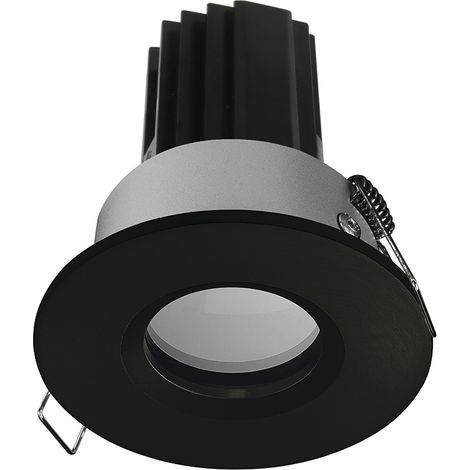 Empotrable techo PALMA Fixed Round IP65 1-10V,Push LED COB 4.70W 680lm(485lm) CRI90 3000K 28º Negro