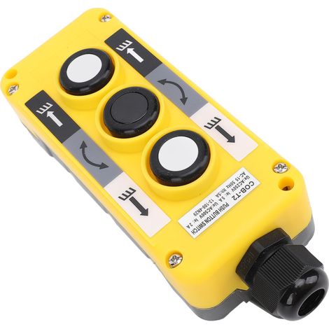 Interrupteur à bouton-poussoir étanche pour grue, commande de levage et d'abaissement électrique, pour équipements de contrôle industriels, 250 V CA 5 A ou 500 V 2 A (1/5)
