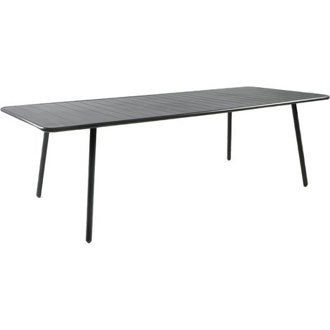 Mesa de jardín para 10/12 personas de 234 cm gris oscuro BERGAME