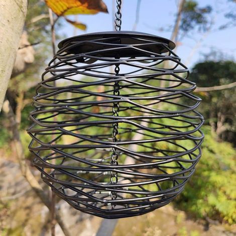 Mangeoire À Oiseaux - Boule Métallique 13 Cm - Pour Boules De Graisse Pain Biscuits - Extérieur Jardin Balcon - 1 Pièce (1/4)