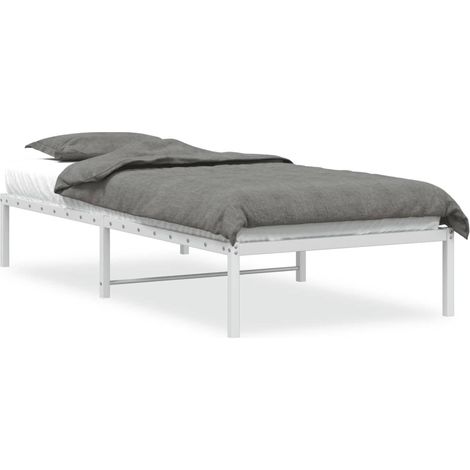 Maison Exclusive - Bettgestell Metall Weiß 90x190 cm