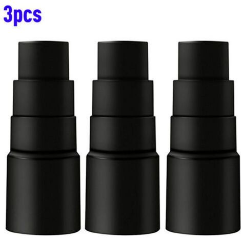 Adaptateur réducteur en 3 parties pour tube d'aspiration, compatible avec les outils d'aspiration de poussière tels que perceuses, scies sauteuses et scies circulaires. (1/4)