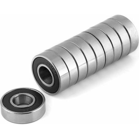 YMYNY Lot de 10 roulements à billes multi-usages avec joint en caoutchouc, à rainure profonde 6001-2RS (12 x 28 x 8 mm)
