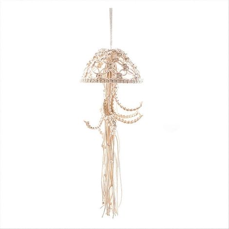 Décoration murale en macramé, attrape-rêves méduse avec lumières étoiles (1/5)