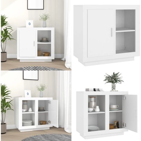 Sideboard Weiß 80x40x75 cm - Schreibtisch - Wohnzimmer - Regal - Sideboard Weiß - Möbel Online Kaufen - Home & Living (1/5)
