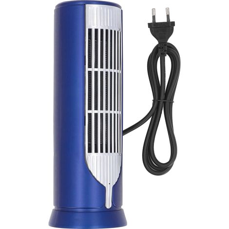 GARRYFIZH Radiateur d'appoint de bureau avec chauffage céramique PTC, 1 000 W, 2 vitesses, petit format, adapté aux bureaux et à la maison, prise UE bleue, 220 V