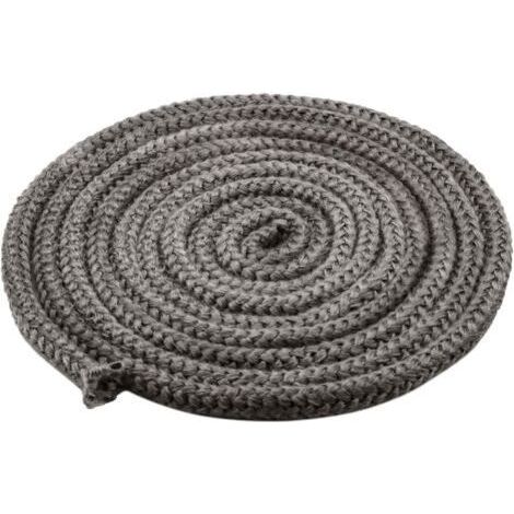 Joint d'étanchéité pour cheminée, corde de porte de four, 10 mm x 4 m, corde en fibre de verre ignifugée pour poêle, cheminée, four, chaudière, résistant à 450–550 °C, noir