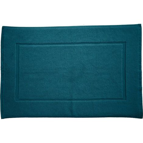 Tapis de bain - COTON PUR - Soft - 50x80 cm - 100% coton peigné - 1000 g/m² (Soft Pétrole) (1/2)