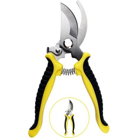 Non-slip scissors with lockable handle - Professional repair garden flower branch shears - for pruning gardens, shrubs, fences (1/5)