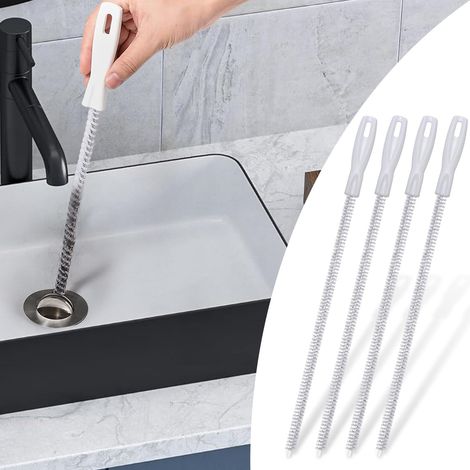 Alyvisun 4 Pezzi Spazzola per Pulizia Tubature e Lavello, 45cm Spazzola per La Pulizia Dello Scarico e Condotte Dell'acqua (1/5)