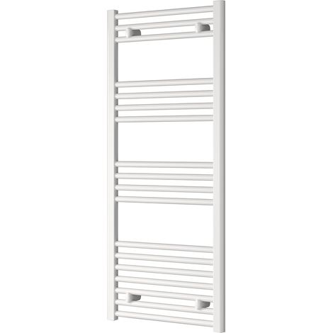 Reina Capo White Electric Towel Rail 1200mm High x 400mm Wide (+ White Mini Round Element) (1/5)