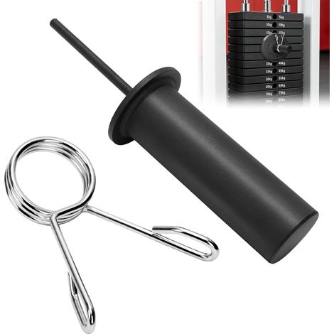 Pin's de gym pour poids supplémentaire, avec clip à ressort, diamètre 10 mm, longueur 110 mm, stylo empilable, portable, station de musculation pour salle de sport, accessoires de maison (1/5)