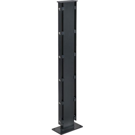 Gabionen-Zaunpfosten m.angeschw. Bodenp,890 mm,anth