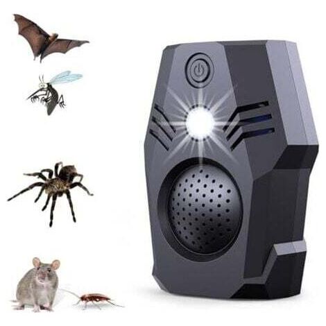 Répulsif à ultrasons anti-parasites, anti-souris, anti-araignées, anti-chauves-souris, 4 modes pour maison, appartement, restaurant (1/5)