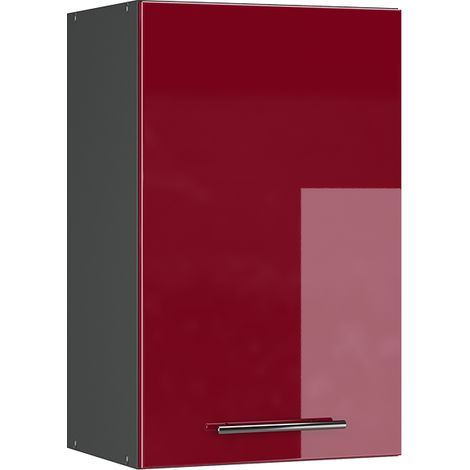 Pensile da cucina Fame-Line, Bordeaux lucido, 45 cm, Vicco