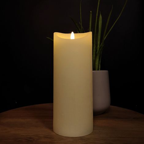 23x9cm Christmas Warm White Flickerbright Candle with Timer (1/5)