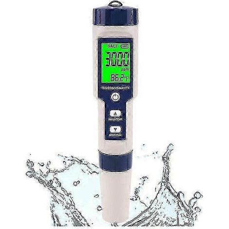 Testeur de sel pour eau de piscine haute précision outil 5 en 1 - comme illustré (1/5)