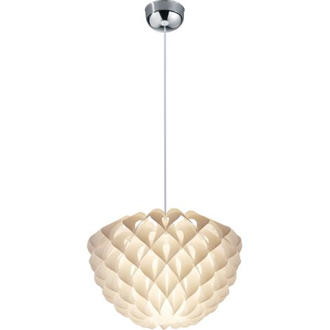 Lampada a Sospensione da Interno E27 in Plastica Bianco