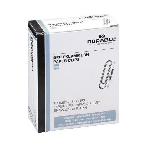 DURABLE Briefklammer 122425 50mm rund verzinkt 100 St./Pack.