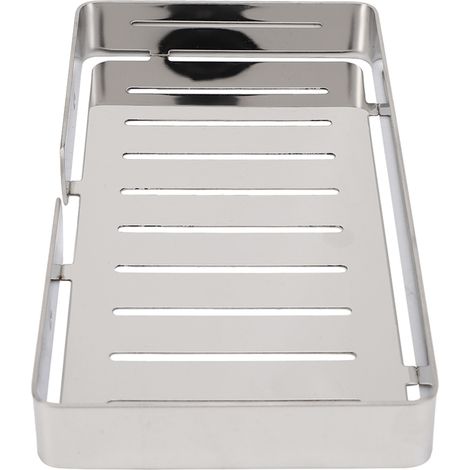 Wandmontierter Seifenhalter aus Edelstahl mit Abtropfgestell für Bad und Küche (Silber) (1/5)