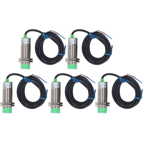 5 Interrupteurs de proximité inductifs LJ24A3 10 J EZ, capteur d'approche M24 fileté 1.5, 2 fils NO, 90‑250VAC pour machines-outils (1/5)