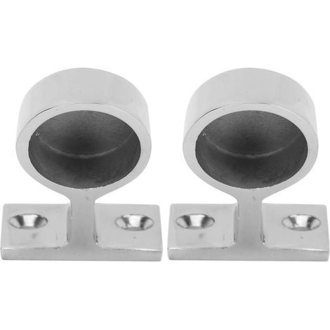 Lot de 2 fixations pour main courante de montant, en acier inoxydable 316 poli miroir antirouille, pour bateau, yacht ou marine, 25 mm/1 pouce (1/5)