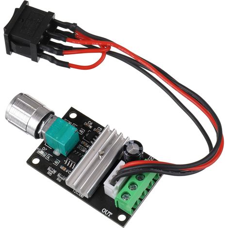 1 Contrôleur de vitesse moteur DC, commutateur réversible PWM, 6V-28V 3A 80W, pour moteur électrique (1/5)