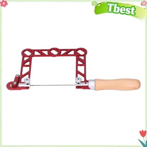 Mini scie à main - TBEST - Tbest - Lame 4 pouces - Corps alliage aluminium - Manche en bois (1/5)