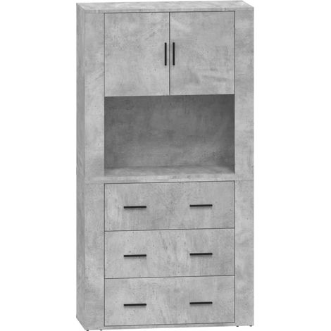 Highboard Concrete Grey Engineered Wood vidaXL (1/5)