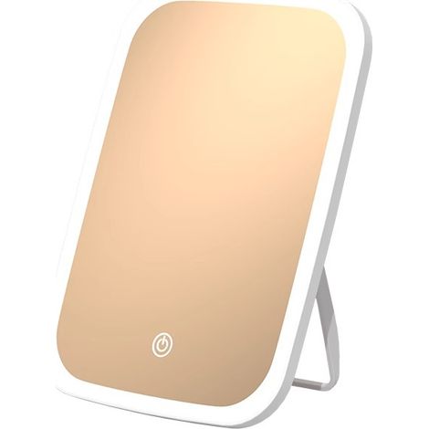 Miroir Maquillage Lumineux Rechargeable 3600mah Mirroir de Table pour Voyage et Bureau, Cadeau pour Femme (1/5)