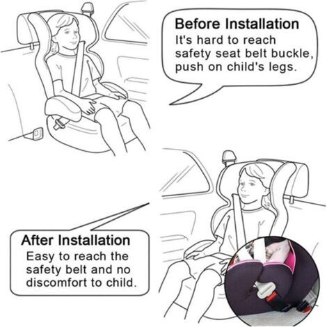 Ensemble de ceintures de sécurité universelles en deux parties de 23 cm pour siège auto/fauteuil roulant - réglables et renforcées - pour enfants/adultes (1/3)