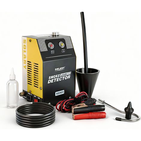 SOLARY Machine à Fumée EVAP, SD301 Détecteur Test Fuite De Système Carburant Voiture 12V, Jaune