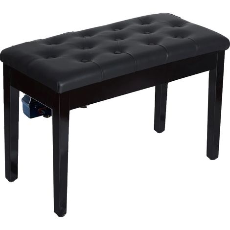 Taburete de piano, dimensiones 76 cm x 36 cm x 50 cm, material de piel sintética, compartimento de almacenamiento, fácil montaje, uso versátil. (1/5)