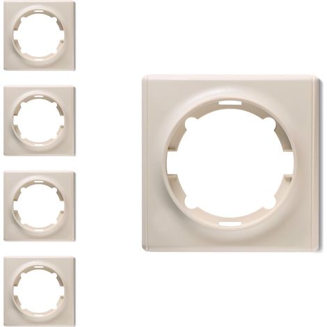 Plaque de finition Florence, en plastique, 1 poste (lot de 5) - beige
