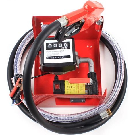 Bomba de gasóleo autocebante de 12 V. Bomba de combustible de 175 W y 50 l/min, bomba eléctrica de combustible, pistola automática, manguera de 4 m, contador.