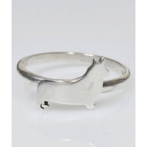 Corgi Pembroke Ring in Sterlingsilber