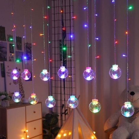 Guirlande solaire LED étoiles 3,5 m, étanche IP65, boules de souhait étoilées, décoration chambre-coloré (1/5)