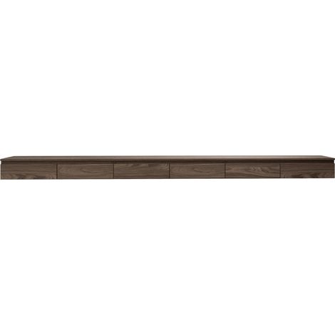 Selsey Bemmi Slim - TV-Hängeboard 4-türig, Holzoptik Walnuss Wisconsin, 300 cm