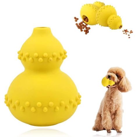 Jouet Chien,Jouet pour Chien Indestructible,Jouet à Mâcher,Distributeur Croquettes Caoutchouc Naturel,pour Gros Petit Moyens Chiens (1/4)