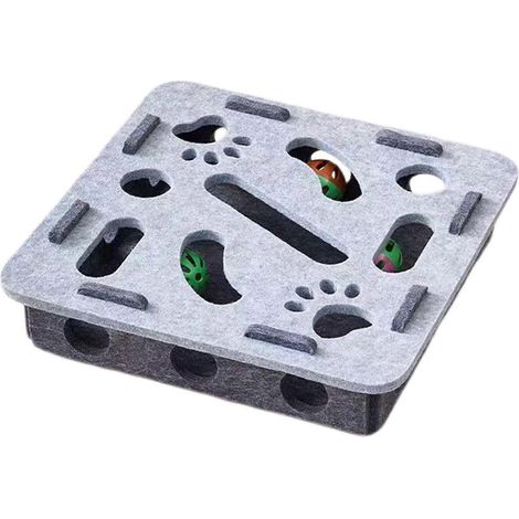 Boîte à jeux interactive pour chats avec distributeur de friandises, difficulté réglable pour la stimulation mentale et physique, adaptée aux chats d'intérieur sans danger (1/5)