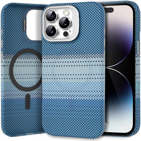 Funda para iPhone 14 Pro Max, con soporte integrado, compatible con MagSafe, color azul luna. (1/5)