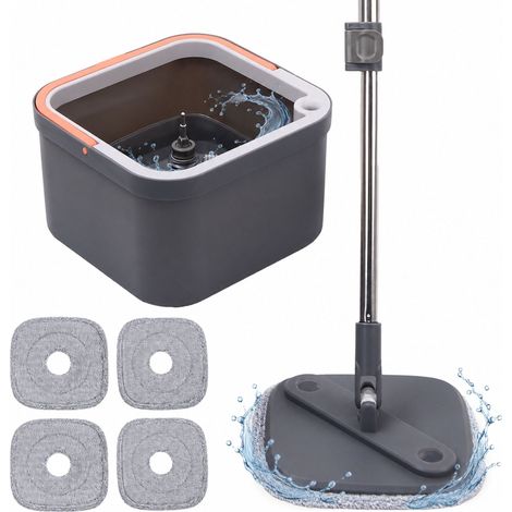 Set di mocio rotante con doppio serbatoio dell'acqua e panni in microfibra (1/5)