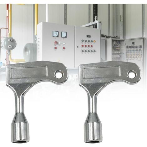 Set di 2 chiavi triangolari per ascensori, termosifoni e quadri elettrici, multifunzionali e facili da usare. (1/5)