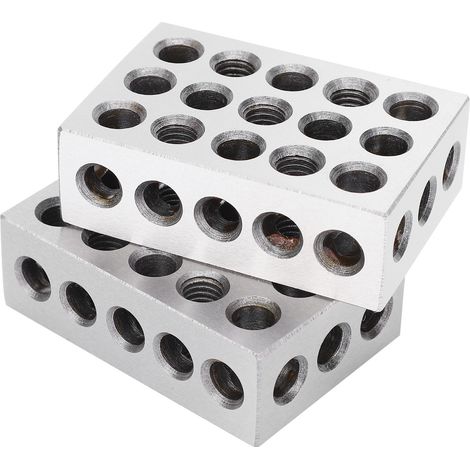 paire de blocs 1-2-3, 23 trous appariés au 0,0002 po, gabarit Machinist 123, fournitures industrielles ultra-précises (1/5)