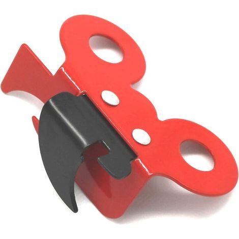 Ouvre-Boîte Manuel - Acier Inoxydable - 2 en 1 Ouvre-Boîte et Décapsuleur - 7,3 x 4,5 x 2,5 cm - Rouge - 1 Pièce (1/4)