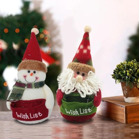 2 confezioni di decorazioni natalizie a forma di pupazzo di neve - Accessori per camera da letto e soggiorno a tema Babbo Natale - Idee per decorare l'atmosfera natalizia (1/5)