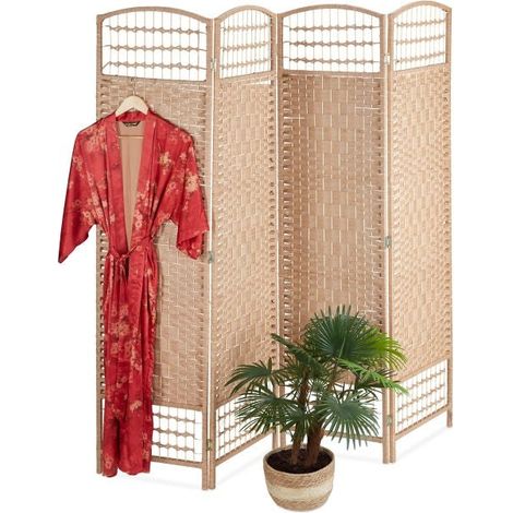 4 panel folding screen in natural colour (1/5)