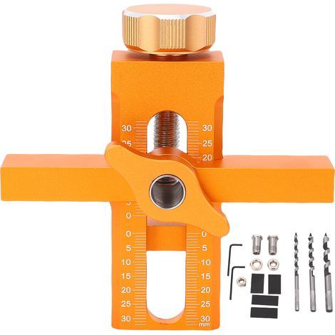 Gabarit de montage de porte d'armoire en alliage d'aluminium, Kit de localisation d'installation de bras réglable avec embout de 6mm 8mm 10mm (1/5)