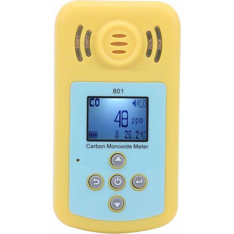 Détecteur de monoxyde de carbone CO portable, testeur de gaz toxique avec alarme sonore et lumineuse, mesureur de sécurité domestique (1/5)